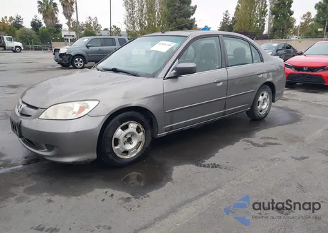 2004 Honda Civic Hybrid from USA, damaged, VIN JHMES96664S018981